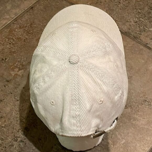 Eat Your Water White Corduroy Rainbow Skateboard Cap Hat Adult One Size - Picture 8 of 9